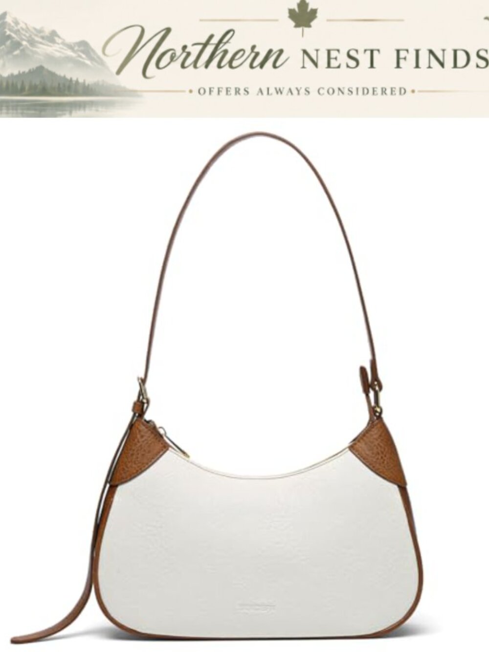 Vegan Leather Crossbody Bag Crescent Hobo Shoulder Purse Adjustable Strap